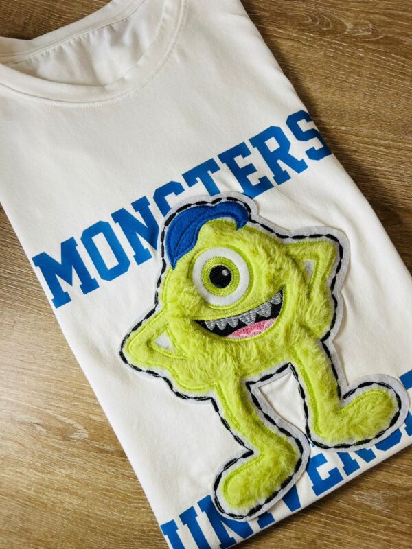 ¡IMPRESCINDIBLE! Camiseta Mike Wazowski: aplique Bordado  súper suave | Edición limitada