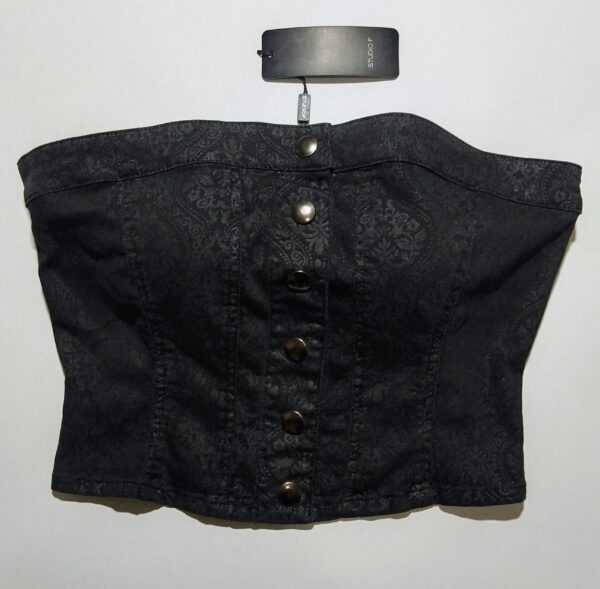 Blusa Strapless denim - Imagen 2